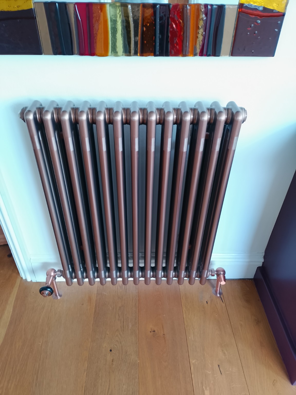Traditional style radiator installation